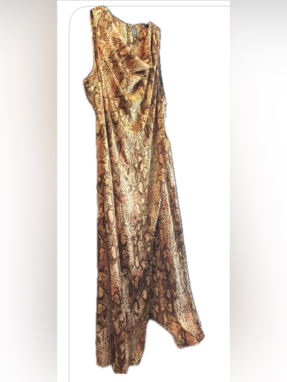 Worthington Brown and Tan Snake-Print Dress